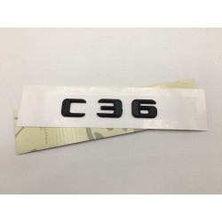 EMBLEMA LETRAS MERCEDES BENZ CLASE C C36 NEGRAS