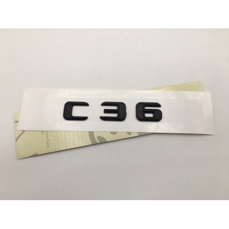 EMBLEMA LETRAS MERCEDES BENZ CLASE C C36 NEGRAS