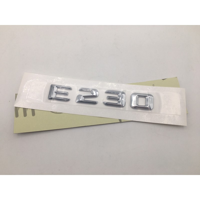 EMBLEMA LETRAS MERCEDES BENZ CLASE E E230 CROMADAS