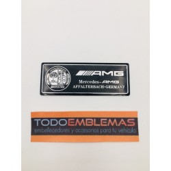 Placa aluminio AMG Affalterbach negra