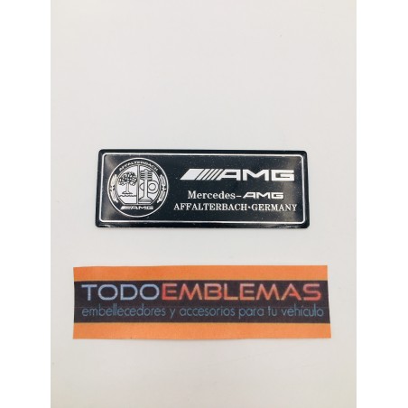 PLACA ALUMINIO AMG AFFALTERBACH NEGRA