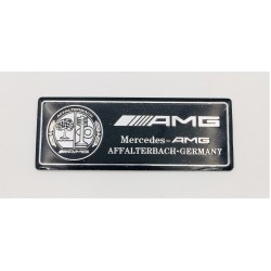 Placa aluminio AMG Affalterbach negra