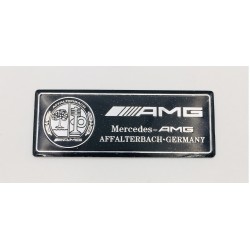 PLACA ALUMINIO AMG AFFALTERBACH NEGRA