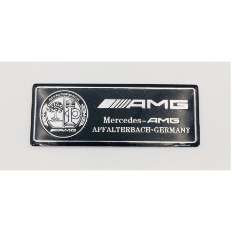 PLACA ALUMINIO AMG AFFALTERBACH NEGRA