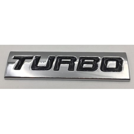 Emblema turbo cromado y negros