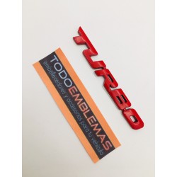 EMBLEMA TURBO ROJO