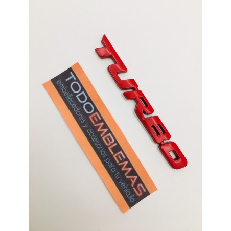 EMBLEMA TURBO ROJO