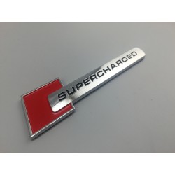 Emblema lateral o trasero audi supercharged rojo