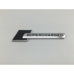 Emblema lateral o trasero audi supercharged negro