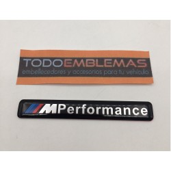 Emblema BMW Performance aluminio color negro
