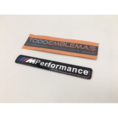 Emblema BMW Performance aluminio color negro