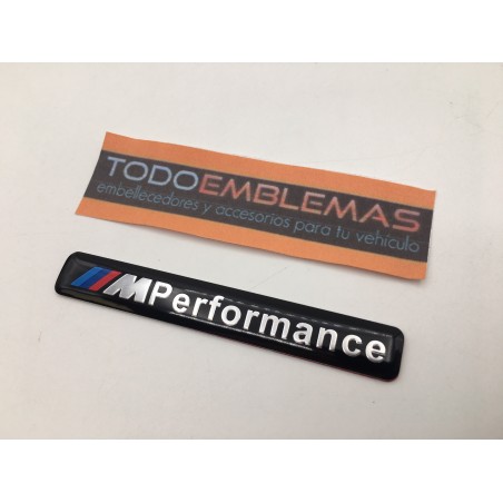 EMBLEMA BMW PERFORMANCE ALUMINIO COLOR NEGRO