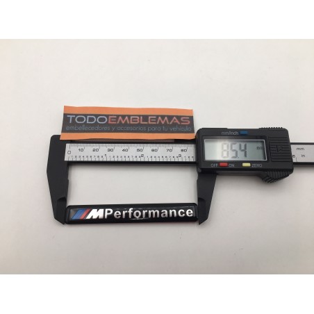EMBLEMA BMW PERFORMANCE ALUMINIO COLOR NEGRO
