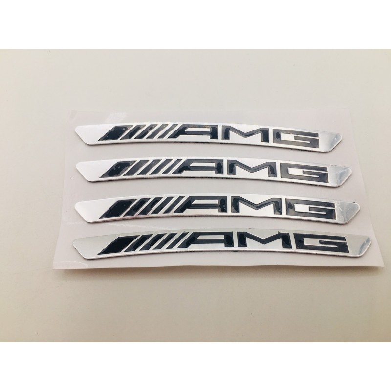 EMBLEMA PLATA ALUMINIO LLANTAS MERCEDES BENZ AMG