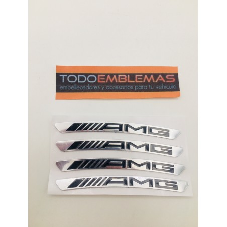 EMBLEMA PLATA ALUMINIO LLANTAS MERCEDES BENZ AMG