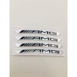 EMBLEMA PLATA ALUMINIO LLANTAS MERCEDES BENZ AMG