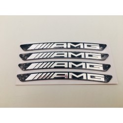 EMBLEMA ALUMINIO LLANTAS MERCEDES BENZ AMG NEGRO
