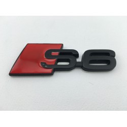 Emblema trasero negro letras s6 audi