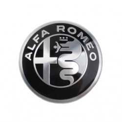 Chapas de centro de rueda Alfa Romeo negras 56mm