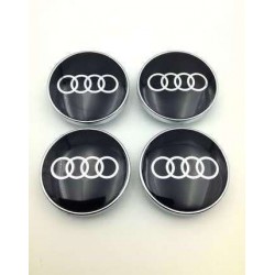 Centro de rueda Audi negro 68 mm