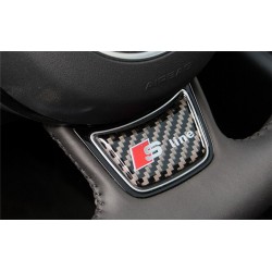 Emblema logo volante audi sline carbono