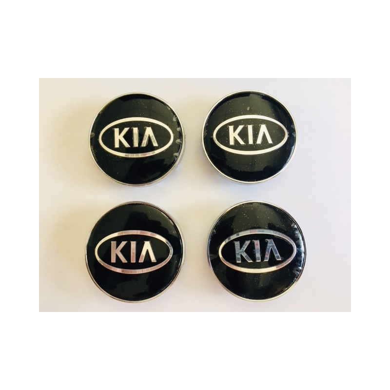 Chapas de centro de rueda Kia negro 56mm