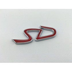 EMBLEMA TRASERO SD MINI COOPER ROJO y PLATA