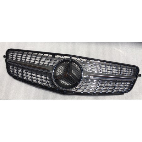 PARRILLA MERCEDES DIAMANTE CROMADA CLASE C W204