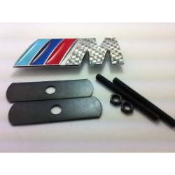 EMBLEMA DE PARRILLA BMW M PLATA CARBONO