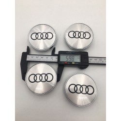 Centro de rueda Audi plata 60mm