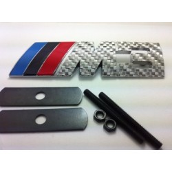 EMBLEMA PARRILLA BMW M3 Carbono Plata