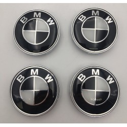 Centro de rueda BMW blanco y negro 68mm