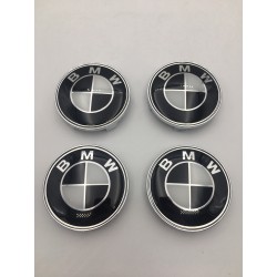 Centro de rueda BMW blanco y negro 68mm