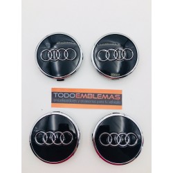 Centro de rueda Audi negras 60mm
