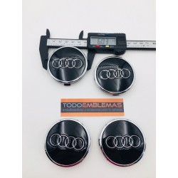 Centro de rueda Audi negras  60mm