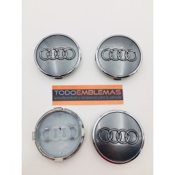 Centro de rueda Audi gris 60mm