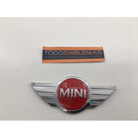 EMBLEMA TRASERO MINI COOPER LOGO ROJO