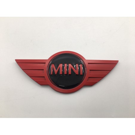 EMBLEMA TRASERO MINI COOPER ROJO NEGRO