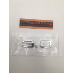 EMBLEMA LATERAL o TRASERO AUDI 3.8 AUDI