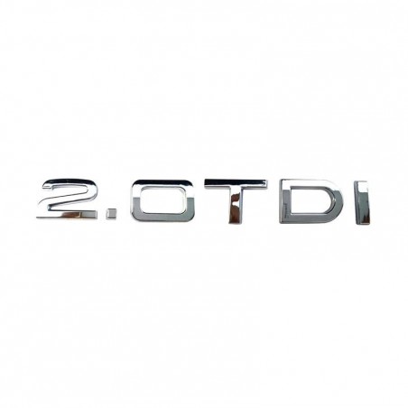 EMBLEMA TRASERO AUDI 2.0 TDI CROMADO