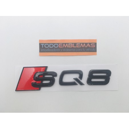 Emblema trasero audi sq8 negro