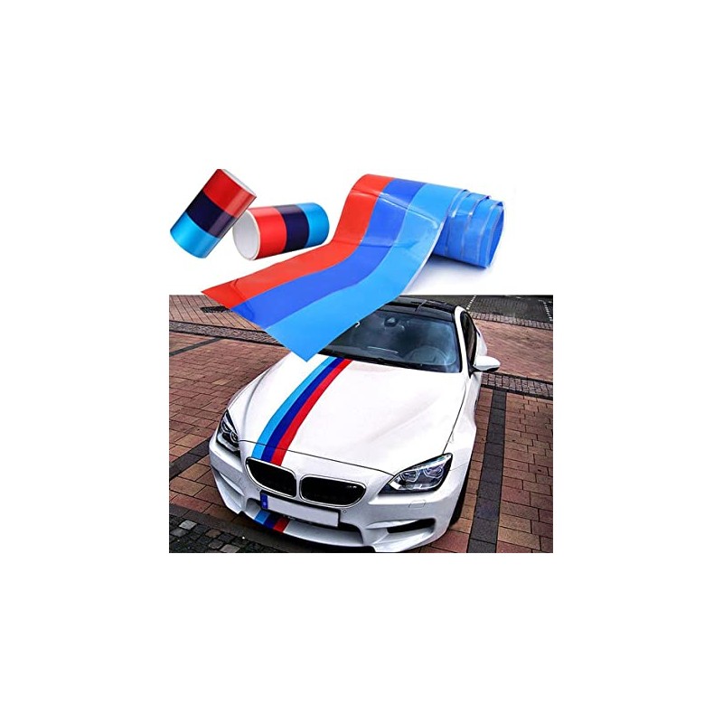 VINILO BANDA BMW M TRICOLOR 1,5m x 15cm