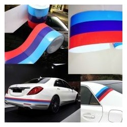 VINILO BANDA BMW M TRICOLOR 1,5m x 15cm
