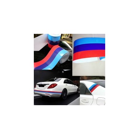 VINILO BANDA BMW M TRICOLOR 1,5m x 15cm