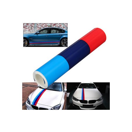 VINILO BANDA BMW M TRICOLOR 1,5m x 15cm