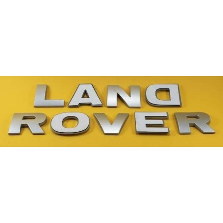 EMBLEMA DELANTERO O TRASERO LETRAS LAND ROVER GRIS