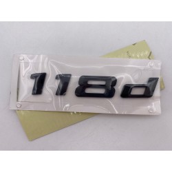 Emblema trasero bmw serie 1 118d negras