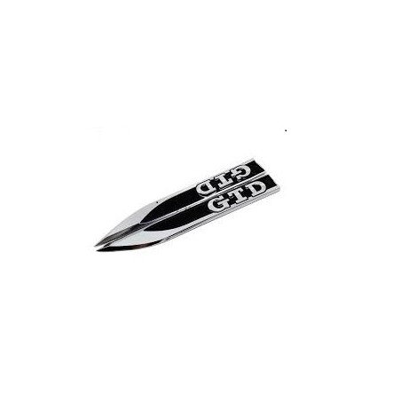 EMBLEMAS LATERALES VOLKSWAGEN GTD NEGRO Y PLATA