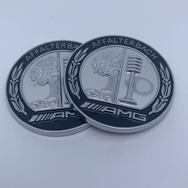 Logo AMG Affalterbach In Metallo Cromato - 6.5cm - Emblema Auto Moto - Foto 2