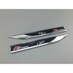 Emblemas laterales audi sline negro